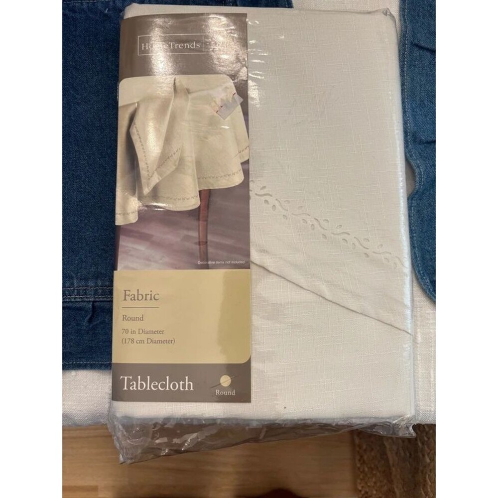 New Cream Vanilla Round Tablecloth